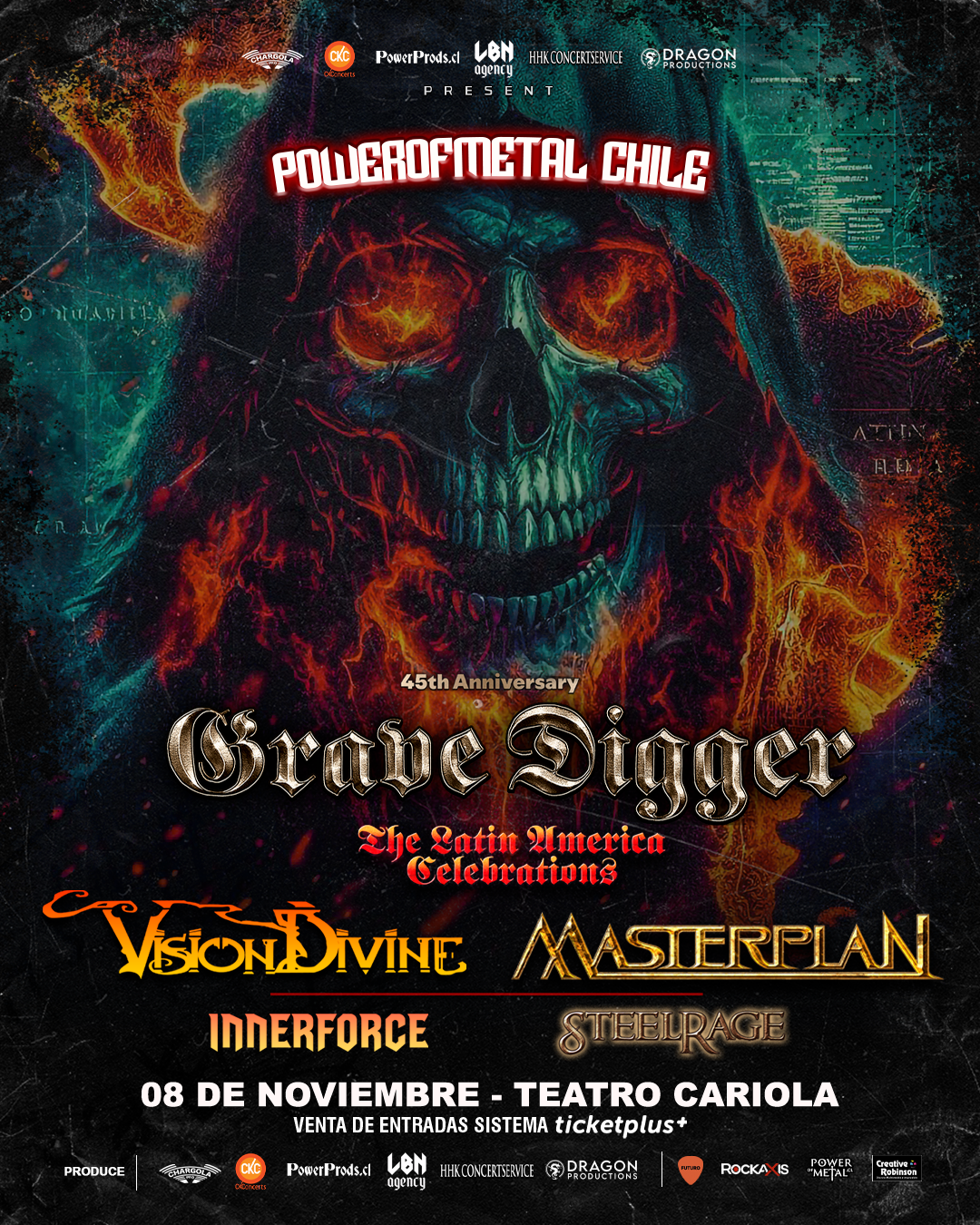 PowerOfMetal Chile: Festival reunirá a Grave Digger, Vision Divine y Masterplan